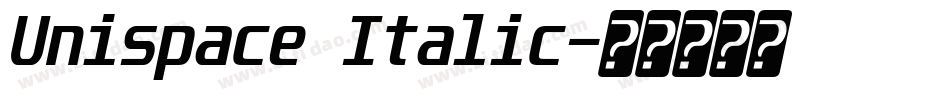 Unispace Italic字体转换